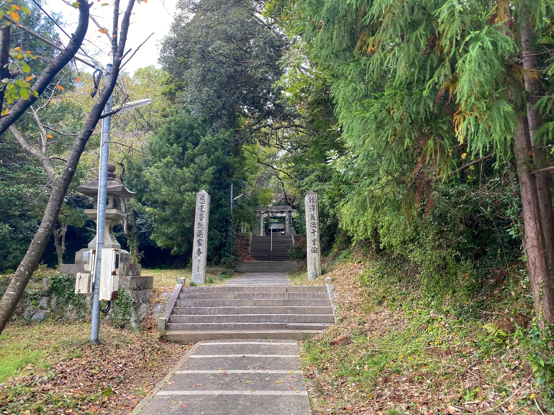 「筑紫神社」本殿へと続く道1